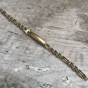 Ensign gold metal chain link watch band vintage USA